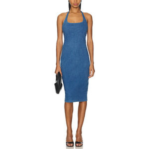 Susana Monaco 'Denim' Blue Midi Dress Size S - NWT